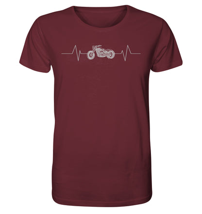 Herzschlag Motorrad / EKG / Bikerfreude - Organic Shirt