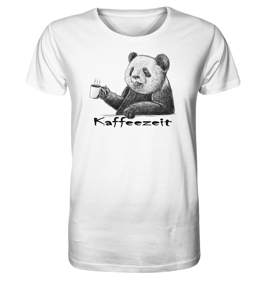 pandabär kaffeezeit - organic shirt