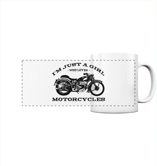 i´m just a girl who loves motorcycles - Damen - Bike - Motorrad - Panorama Tasse