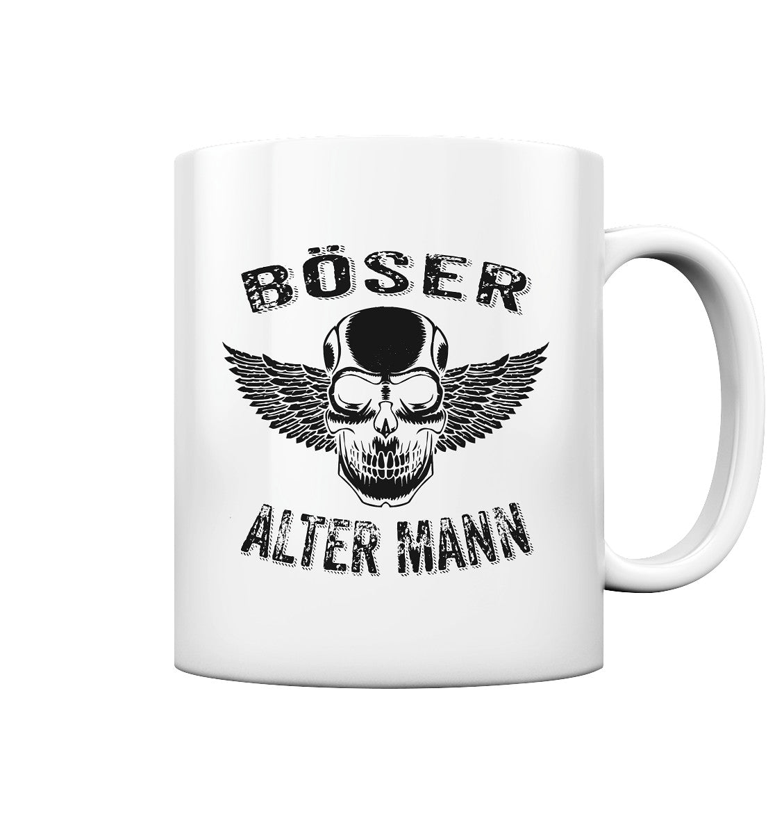 böser alter mann - motorrad - bike - tasse glossy