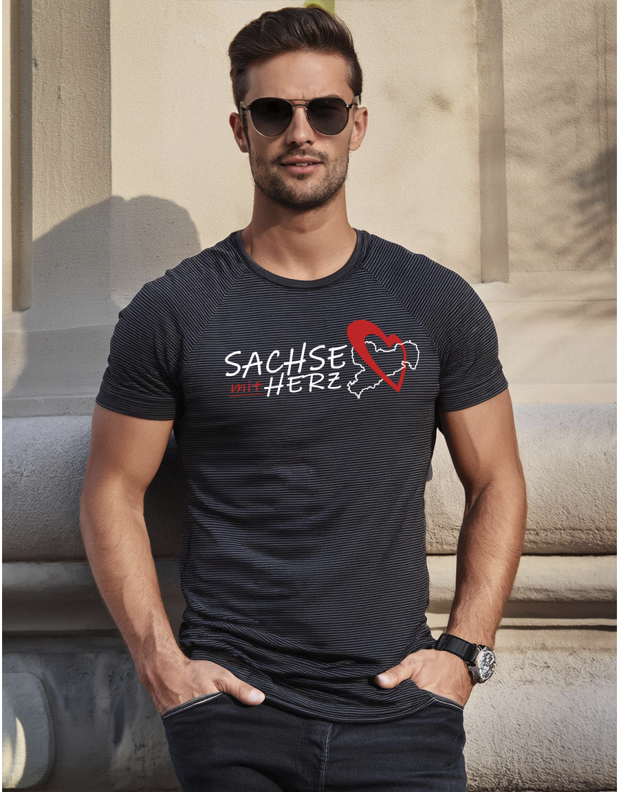 Sachse mit Herz - Sachsen - Organic Shirt Clothing Tops Organic Shirt,sachsen Unisex-Shirts