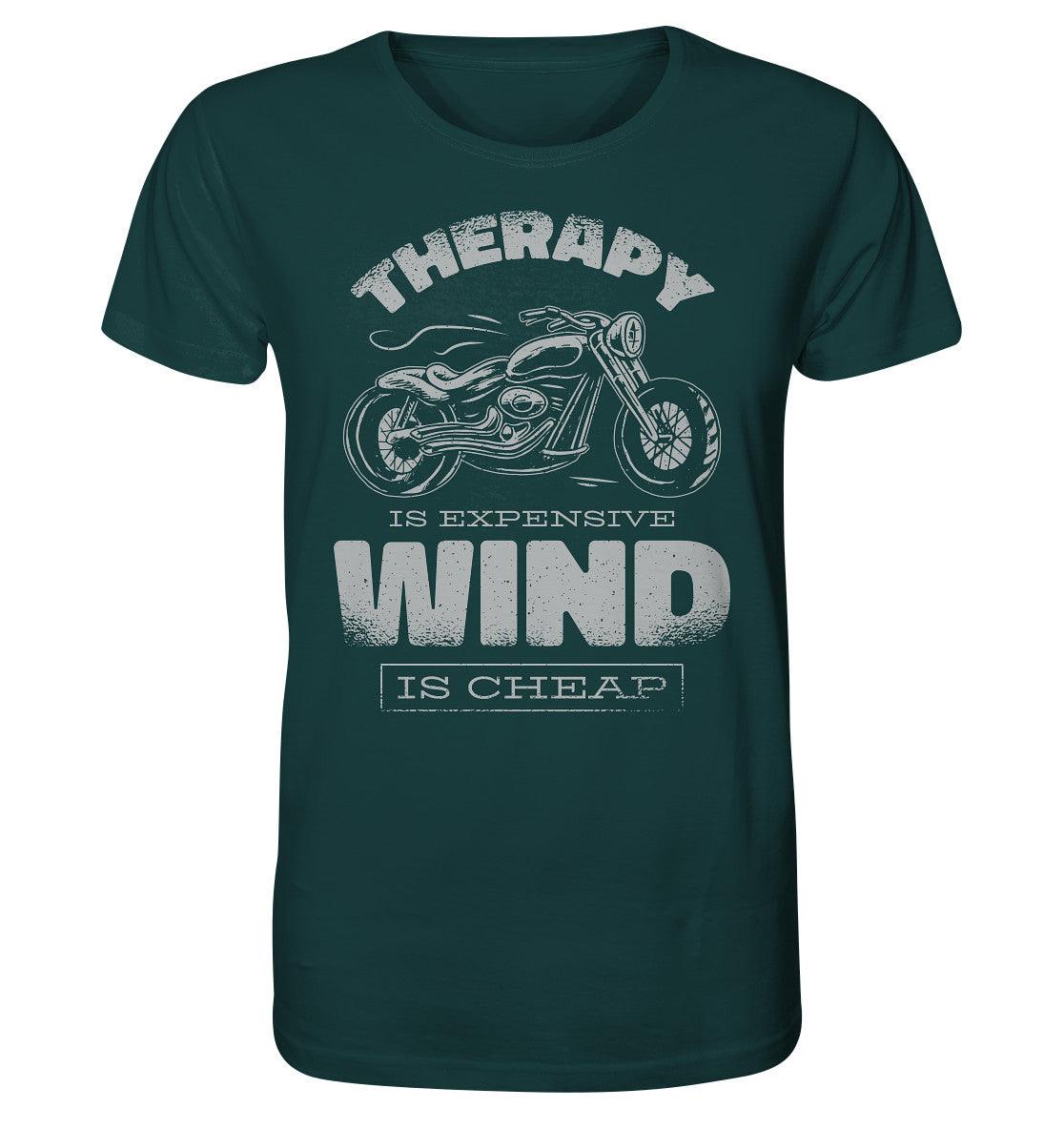 therapy is expensive wind is cheap - Motorrad - - Organic Shirt - MOANDO-SHOP - Unisex-Shirts