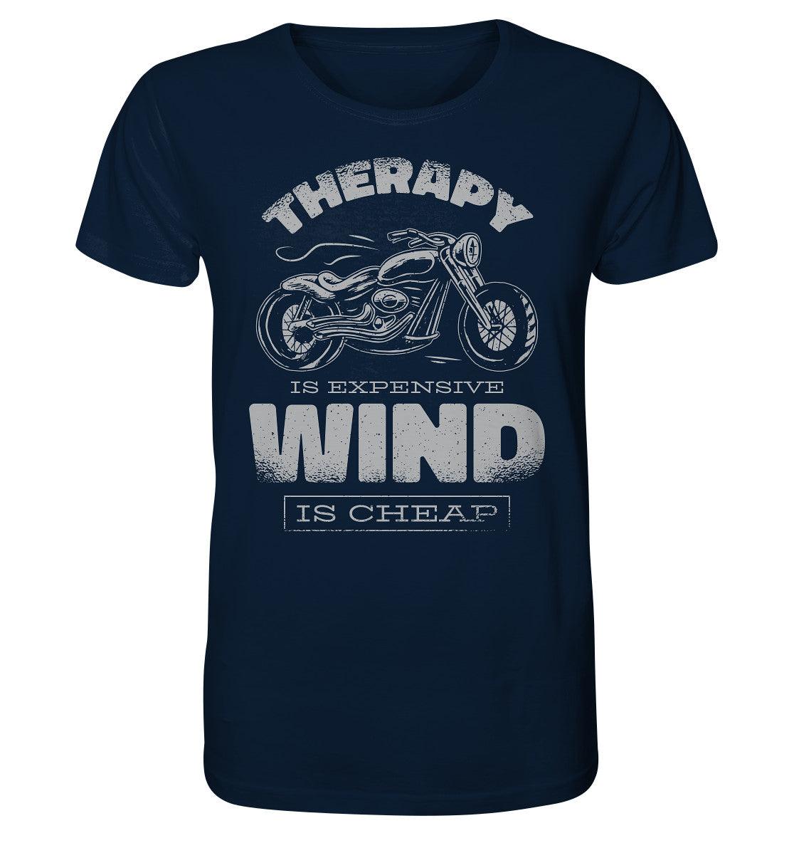 therapy is expensive wind is cheap - motorrad - - organic shirt - moando-shop - unisex-shirts