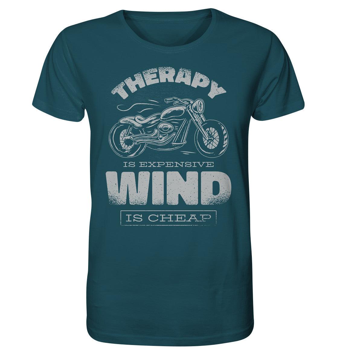 therapy is expensive wind is cheap - motorrad - - organic shirt - moando-shop - unisex-shirts