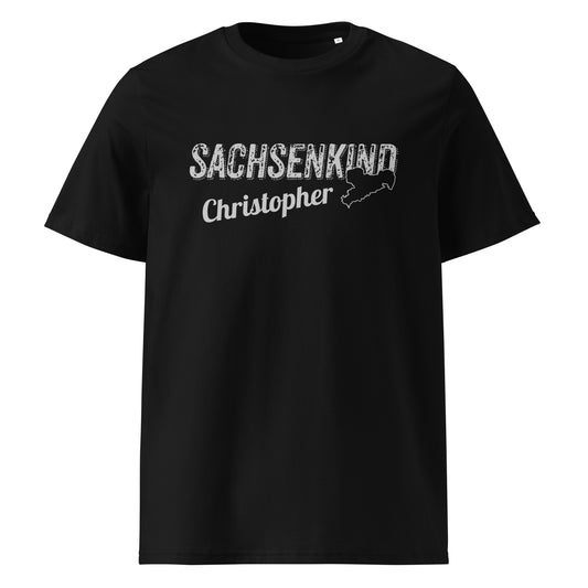 Sachsenkind + dein Name - Sachsen - Unisex-Bio-Baumwoll-T-Shirt