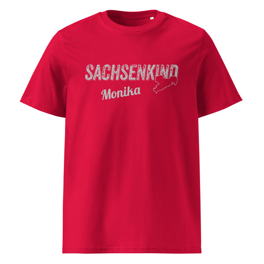 Sachsenkind + dein Name - Sachsen - Damen - Unisex-Bio-Baumwoll-T-Shirt