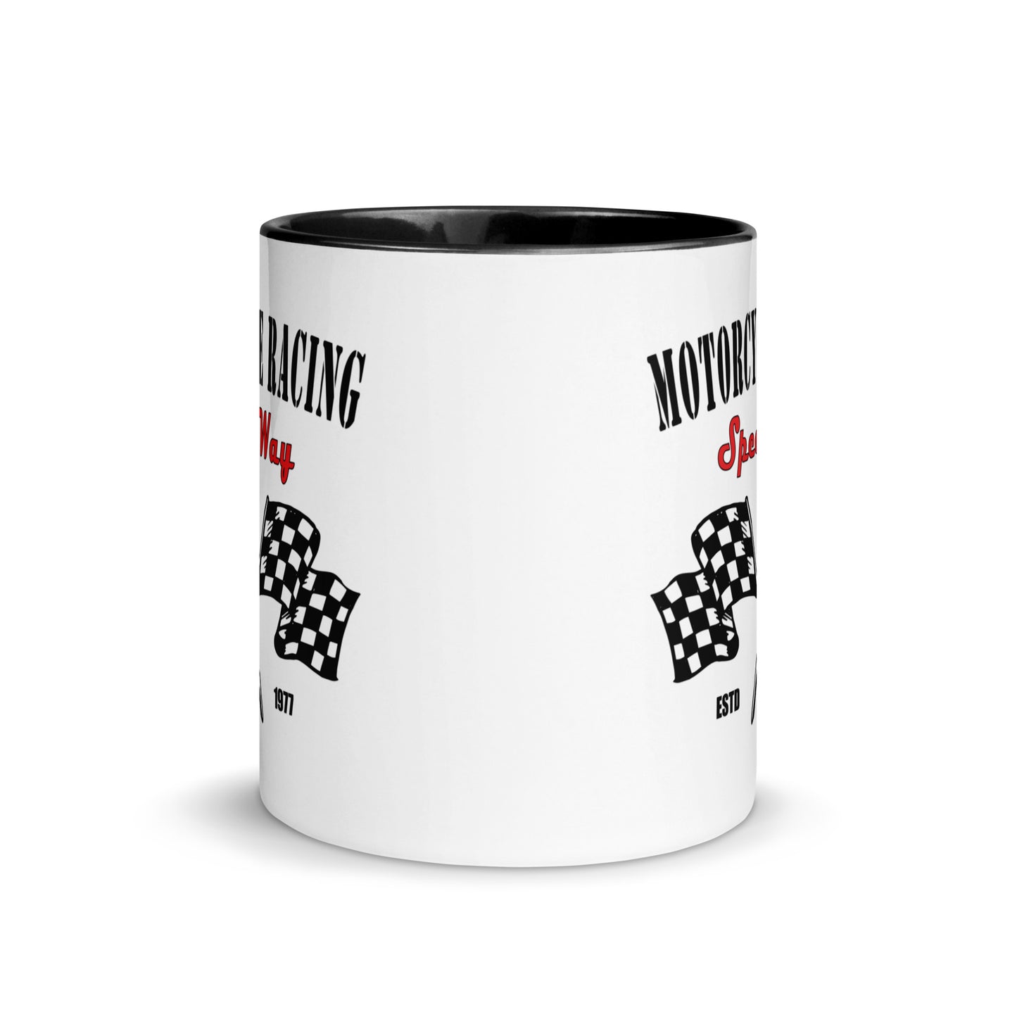 motorcycle racing - motorradrennen - tasse mit farbiger innenseite