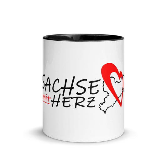 Sachse mit Herz - glänzende Tasse