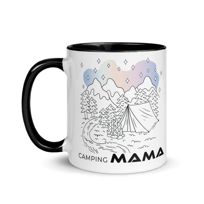 Camping Mama - Tasse mit farbiger Innenseite