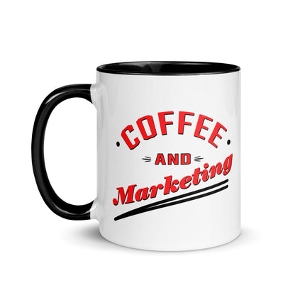 Coffee and Marketing - Tasse mit farbiger Innenseite