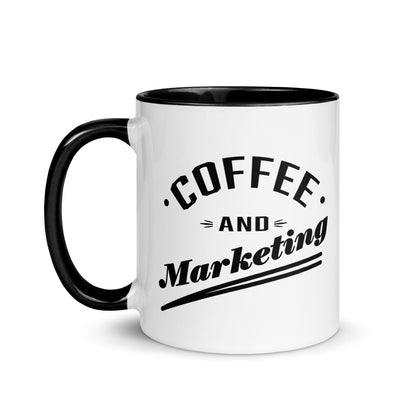 Coffee And Marketing - Tasse mit farbiger Innenseite