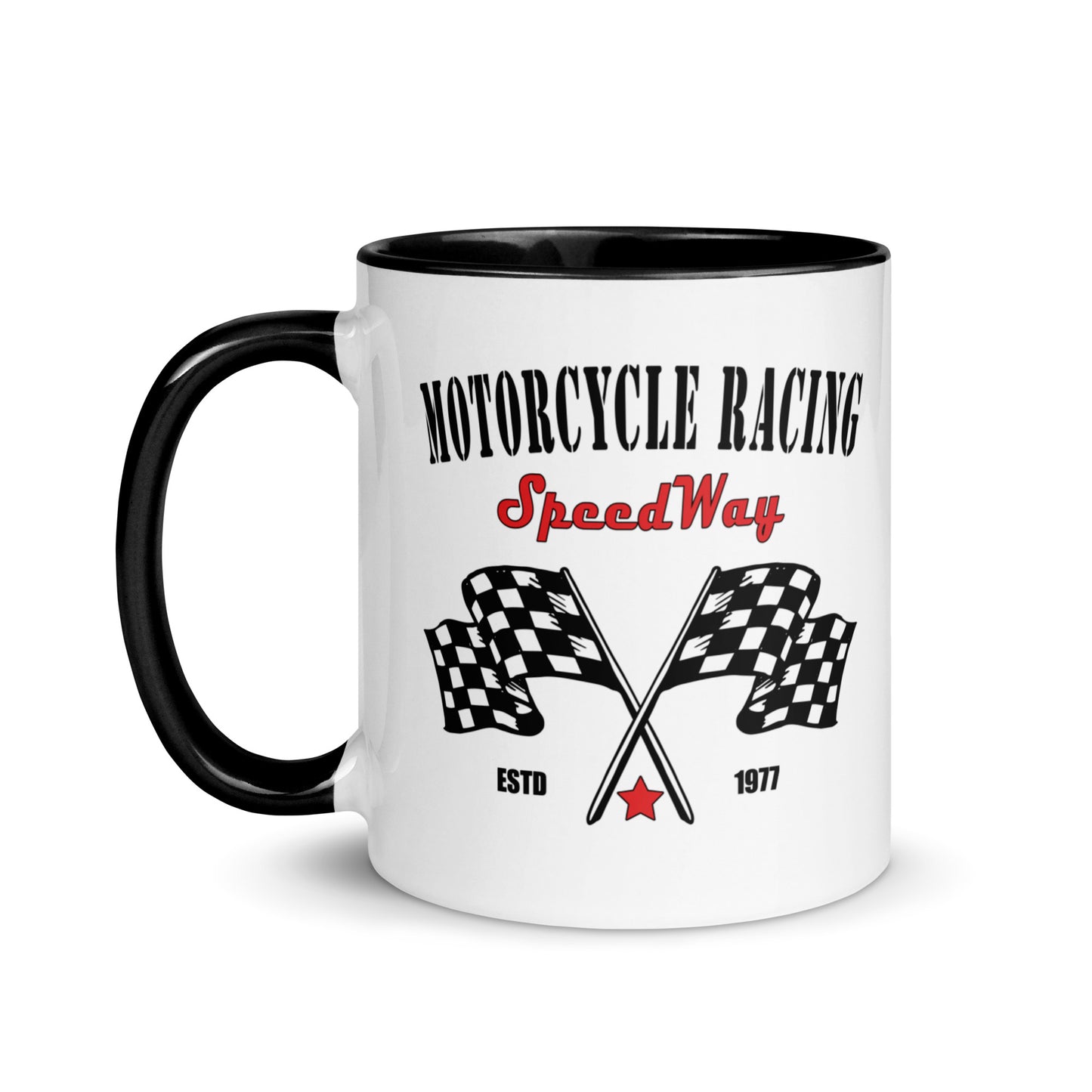 motorcycle racing - motorradrennen - tasse mit farbiger innenseite