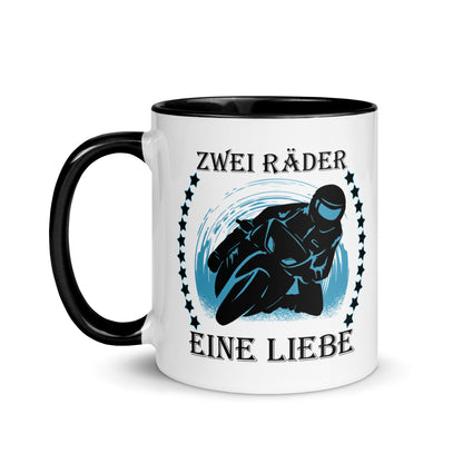 Zwei Räder, eine Liebe - Tasse mit farbiger Innenseite