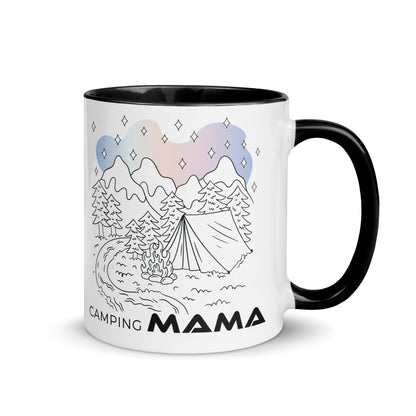 Camping Mama - Tasse mit farbiger Innenseite