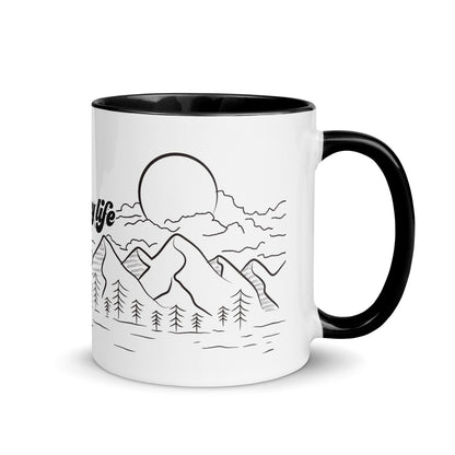 Camping is my life - Campen ist mein Leben - Tasse mit farbiger Innenseite