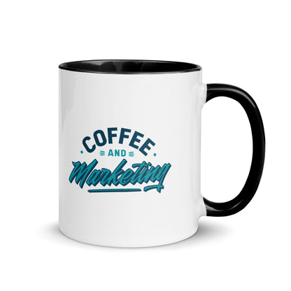 Coffee and Marketing - Tasse mit farbiger Innenseite