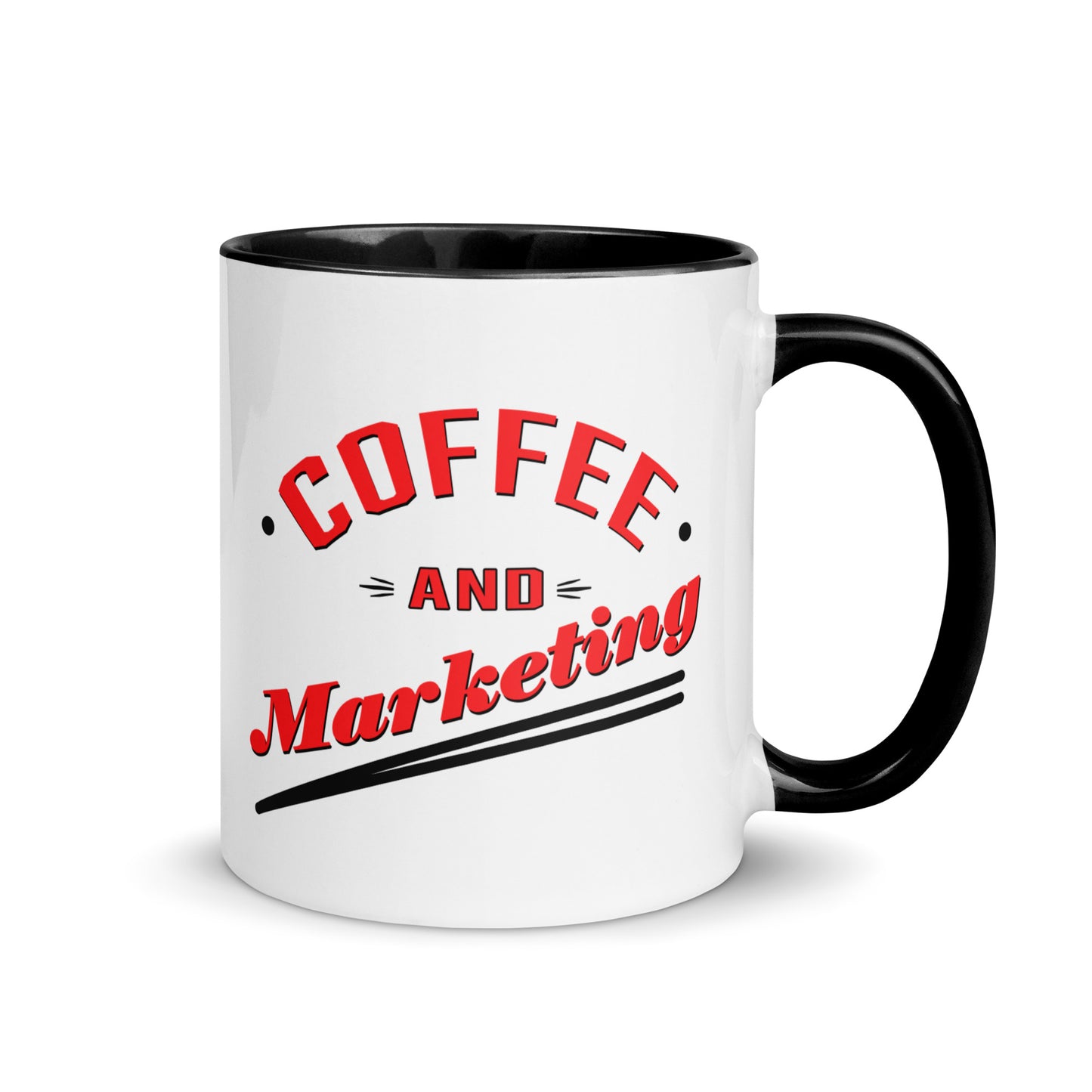 coffee and marketing - tasse mit farbiger innenseite