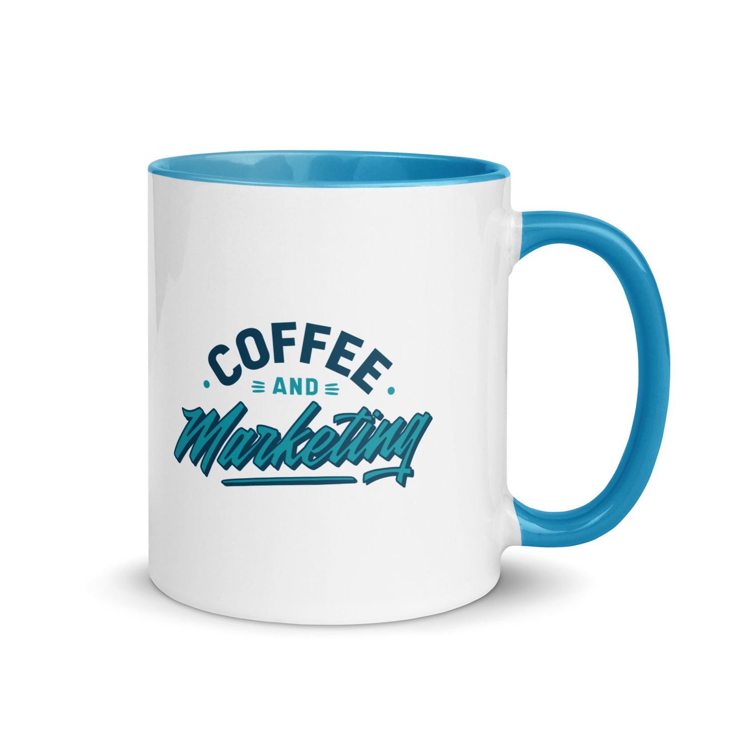 coffee and marketing - tasse mit farbiger innenseite