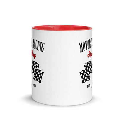 Motorcycle Racing - Motorradrennen - Tasse mit farbiger Innenseite