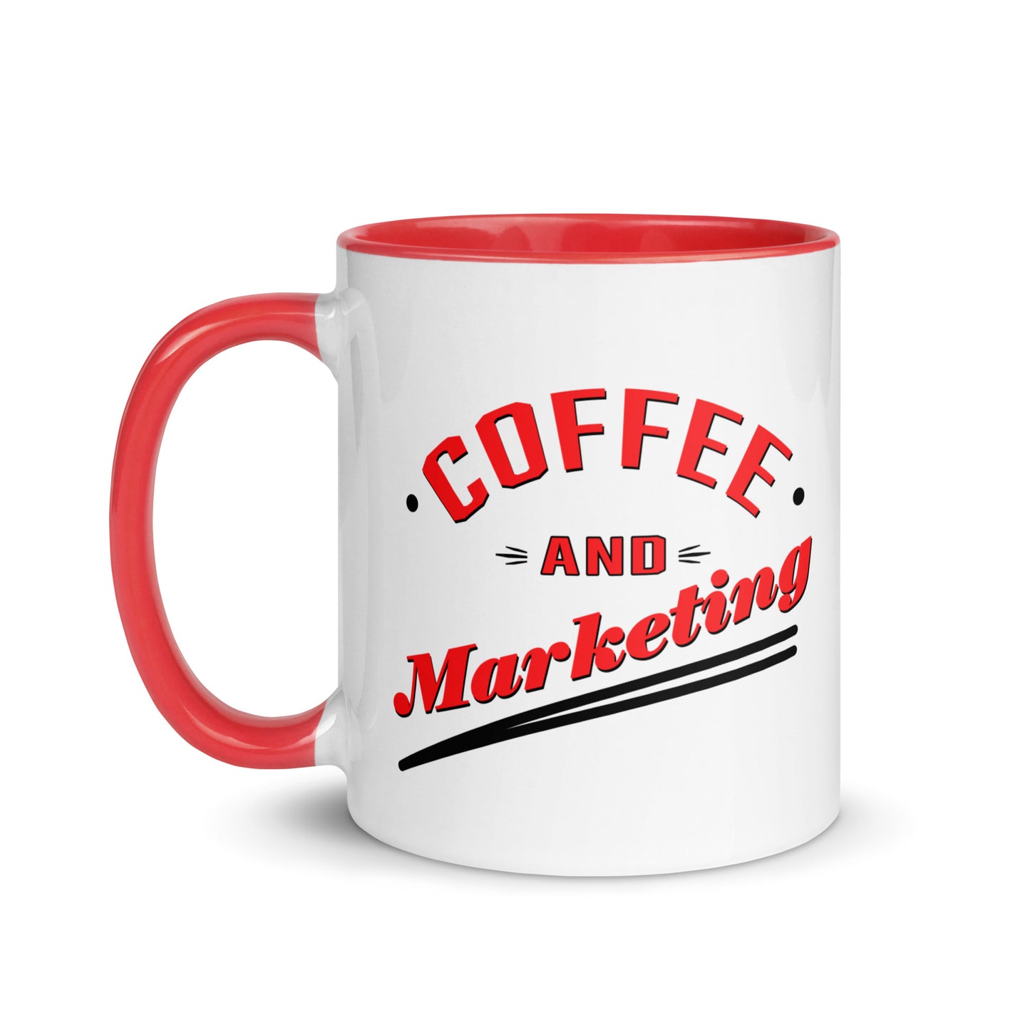 coffee and marketing - tasse mit farbiger innenseite