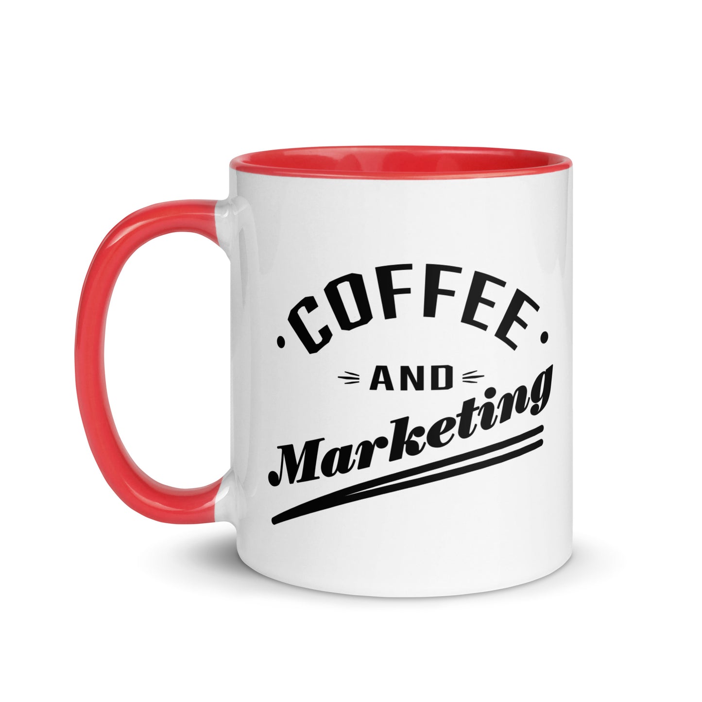 coffee and marketing - tasse mit farbiger innenseite