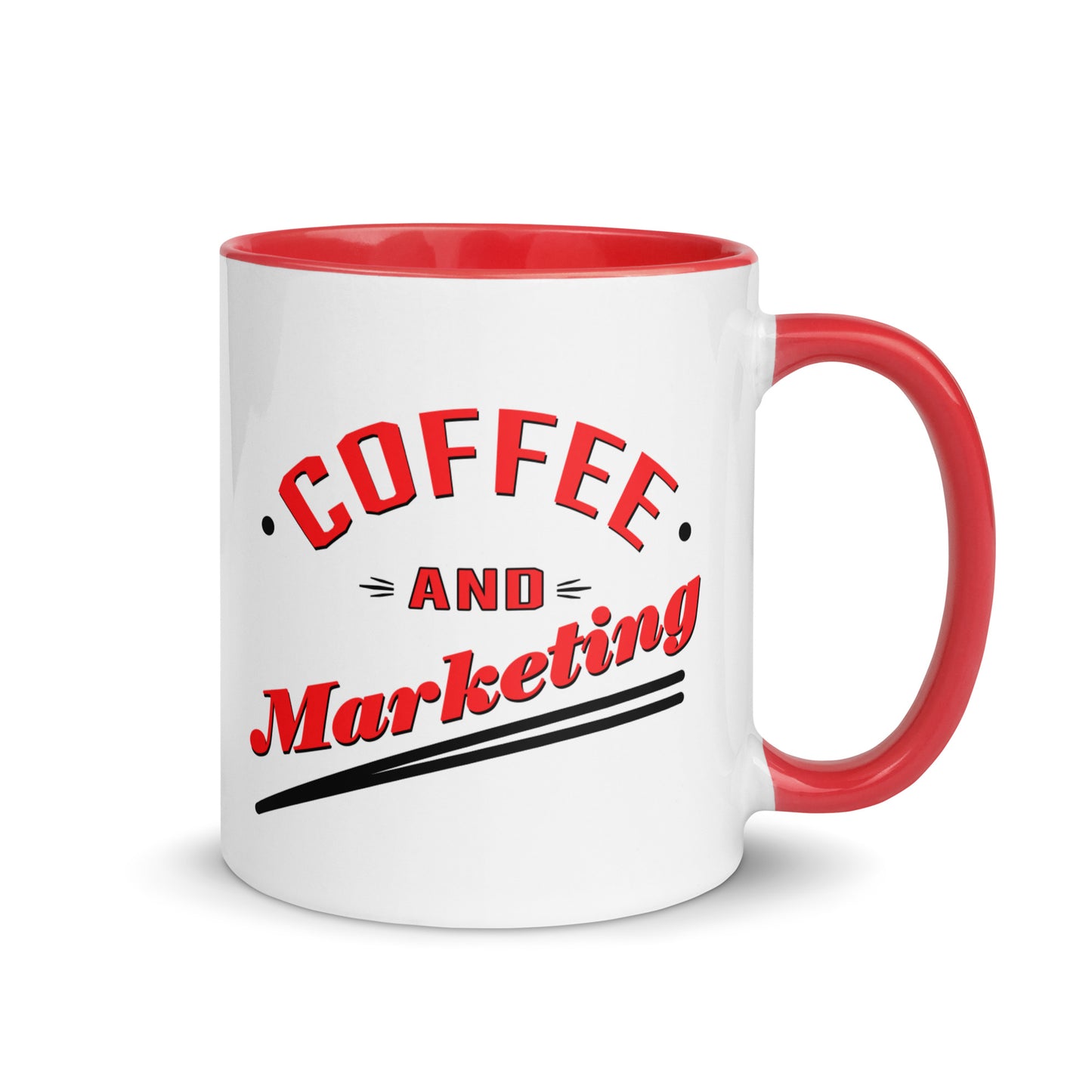 coffee and marketing - tasse mit farbiger innenseite