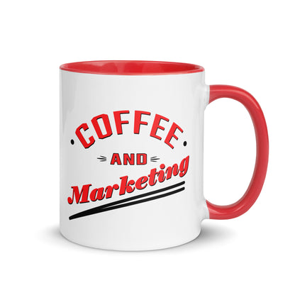 Coffee and Marketing - Tasse mit farbiger Innenseite