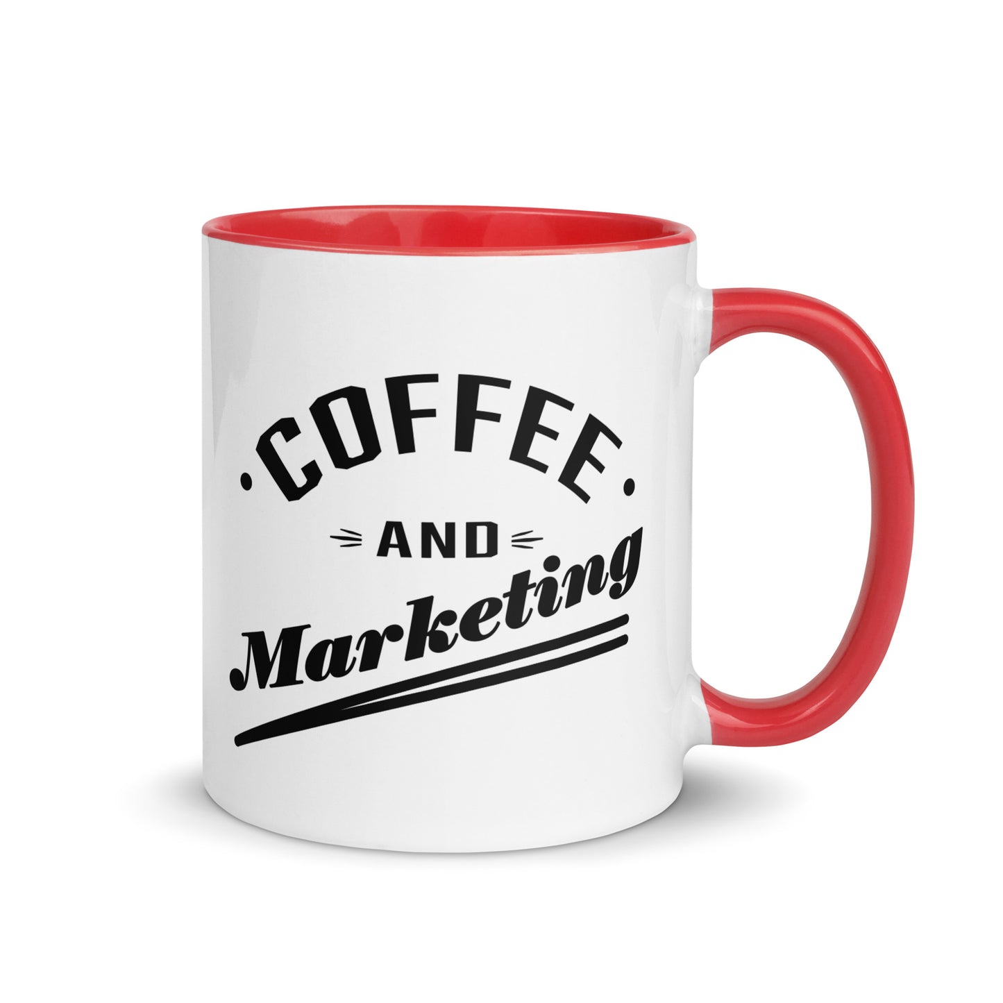 coffee and marketing - tasse mit farbiger innenseite