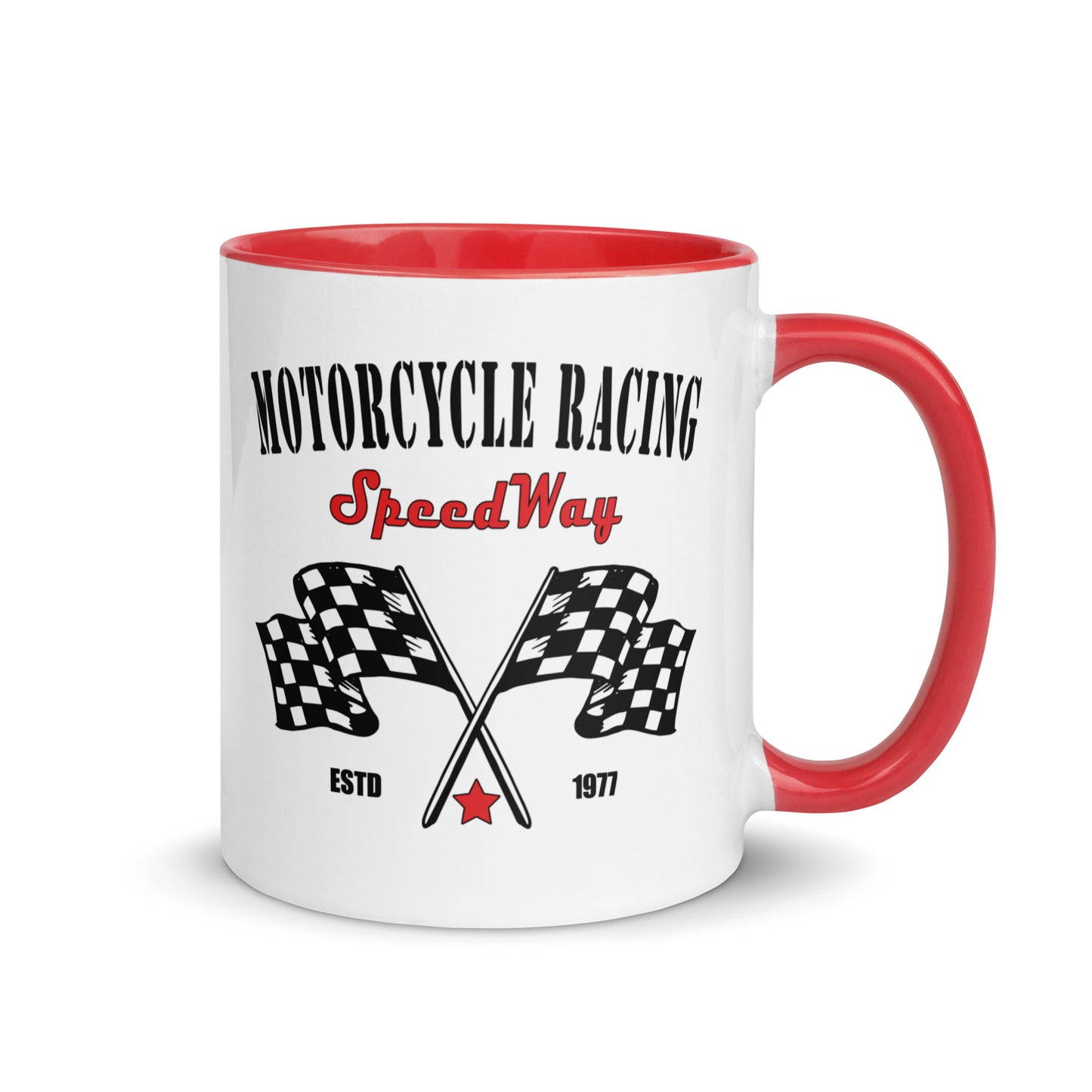 motorcycle racing - motorradrennen - tasse mit farbiger innenseite