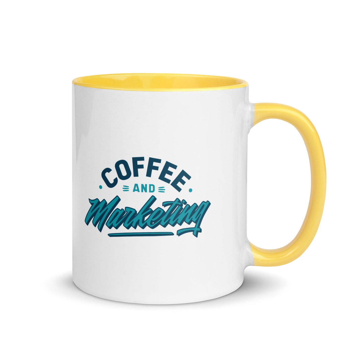 coffee and marketing - tasse mit farbiger innenseite