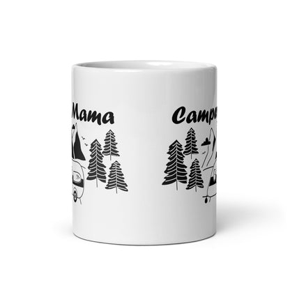 Camper Mama - Weiße, glänzende Tasse