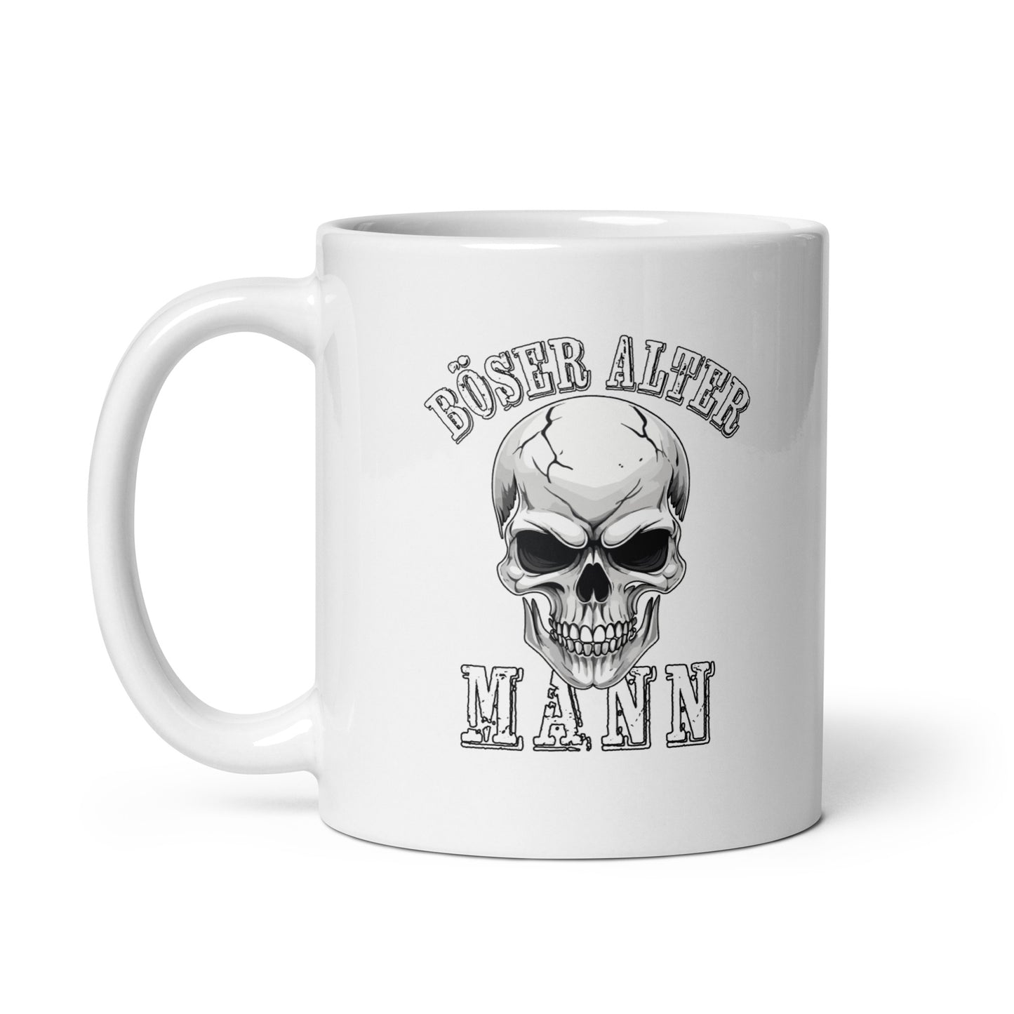 böser alter mann - glänzende tasse drinkware drinkware motorrad